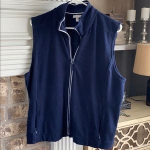 T by Talbots Navy Vest XL